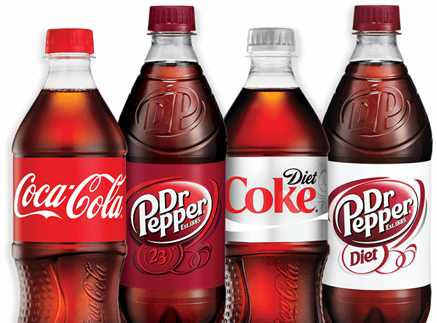 Coca-Cola, Dr Pepper, Diet Coke, Diet Dr Pepper